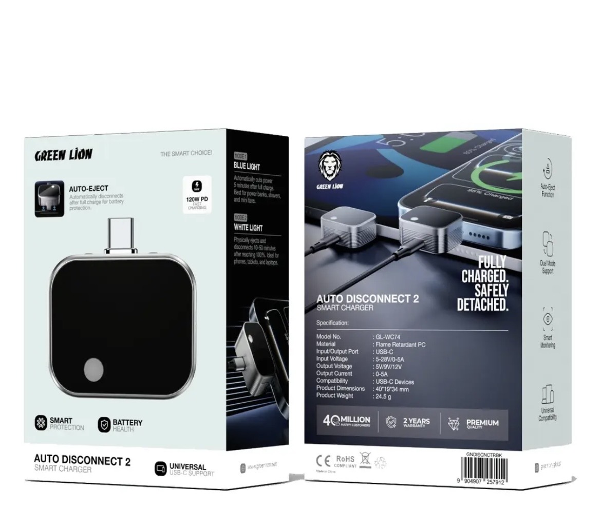 قطع کن هوشمند گرین لاین - Green Lion Auto Disconnect 2 Smart Charger